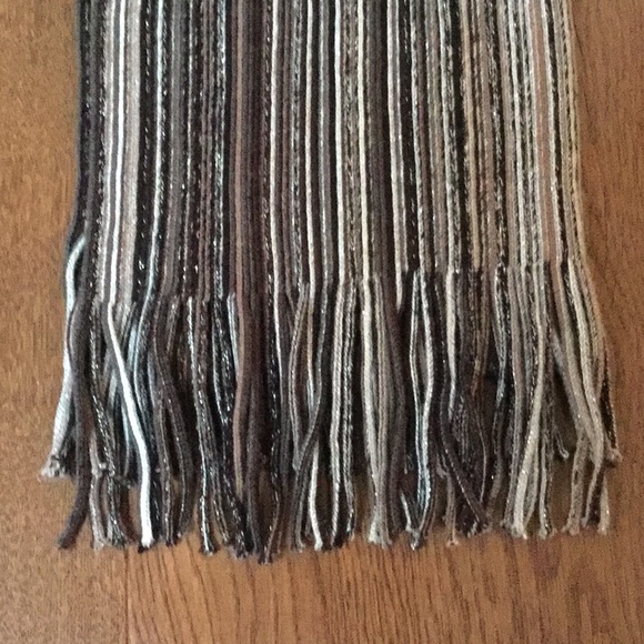 JCP Scarf 💗 Brown Silver Black NWOT - Picture 7 of 8